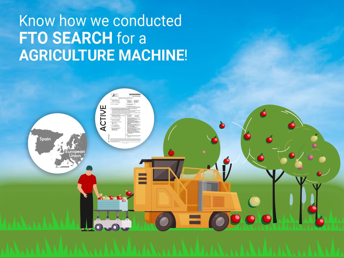 how we conducted FTO Search for a agriculture machine