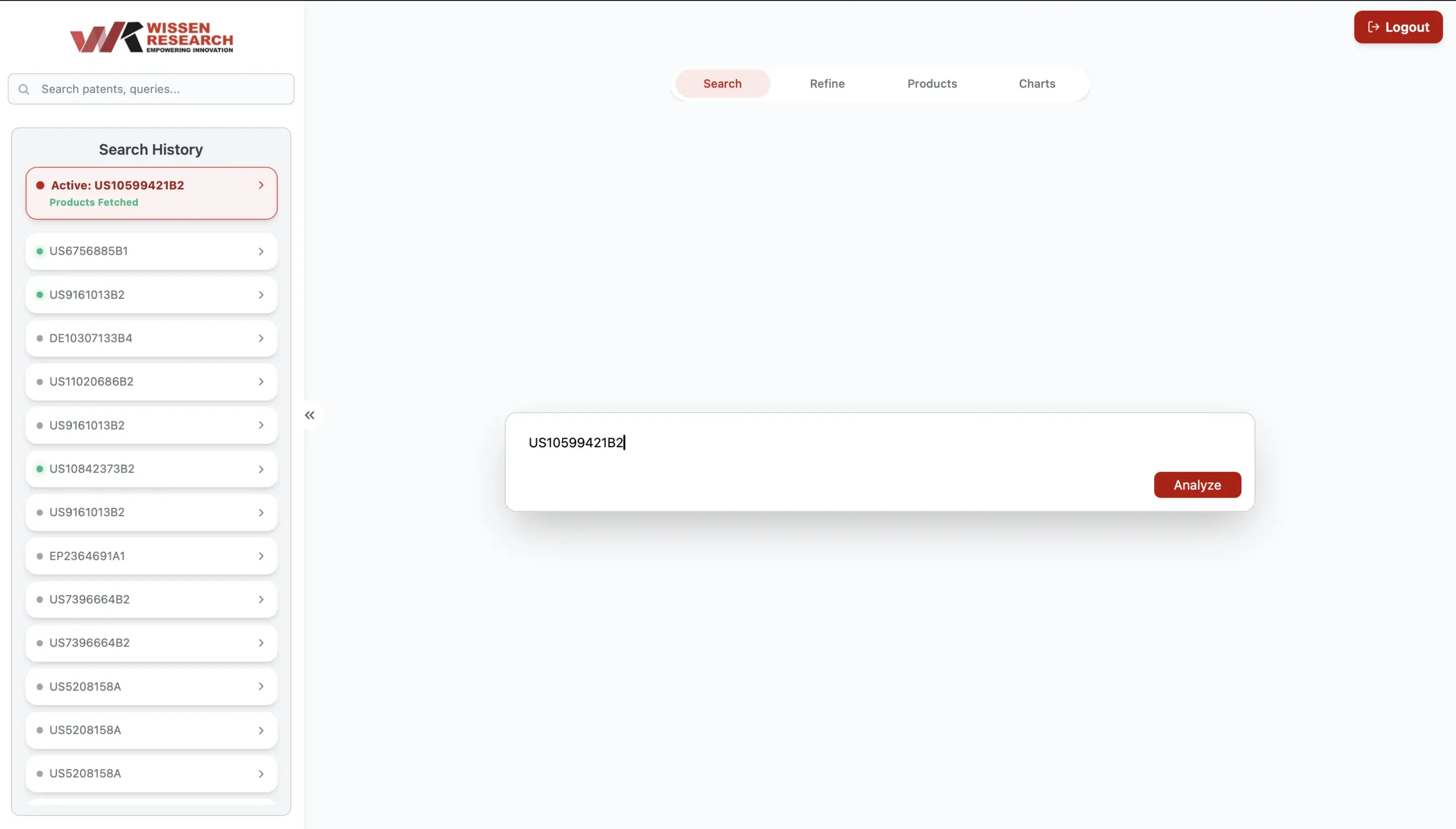 Patent Ingestion UI Preview
